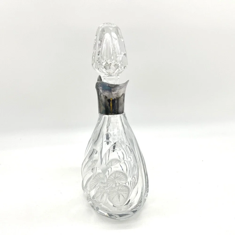 Antique Spritzer & Fuhrmann Sterling Silver‎ & Crystal Decanter Germany